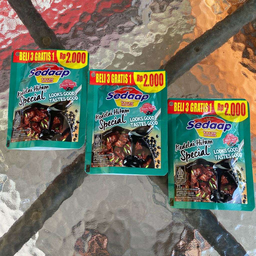 

Sedaap Kecap Manis Kedelai Spesial Hitam Kemasan 77 gram Beli 4 Gratis 1 Murah & Hemat