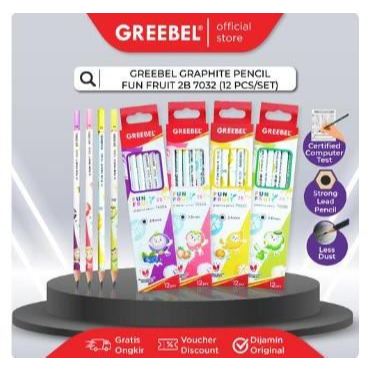 

Pensil Serut Greebel 2B 7032 Fun Fruit, Zootastic, pastelmood/ Pencil Kayu Karakter / Pensil