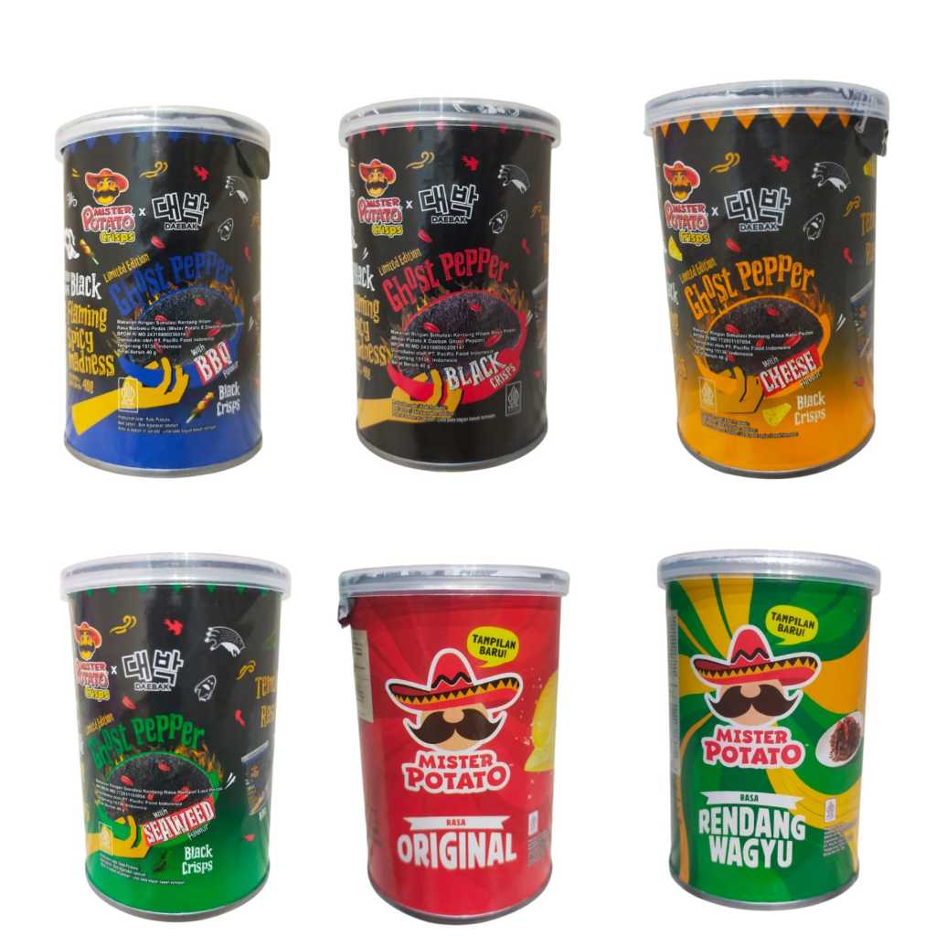 

Mister Potato 35gr / Mister Potato Ghost Pepper 40gr - Keripik / Cemilan /Makanan Ringan