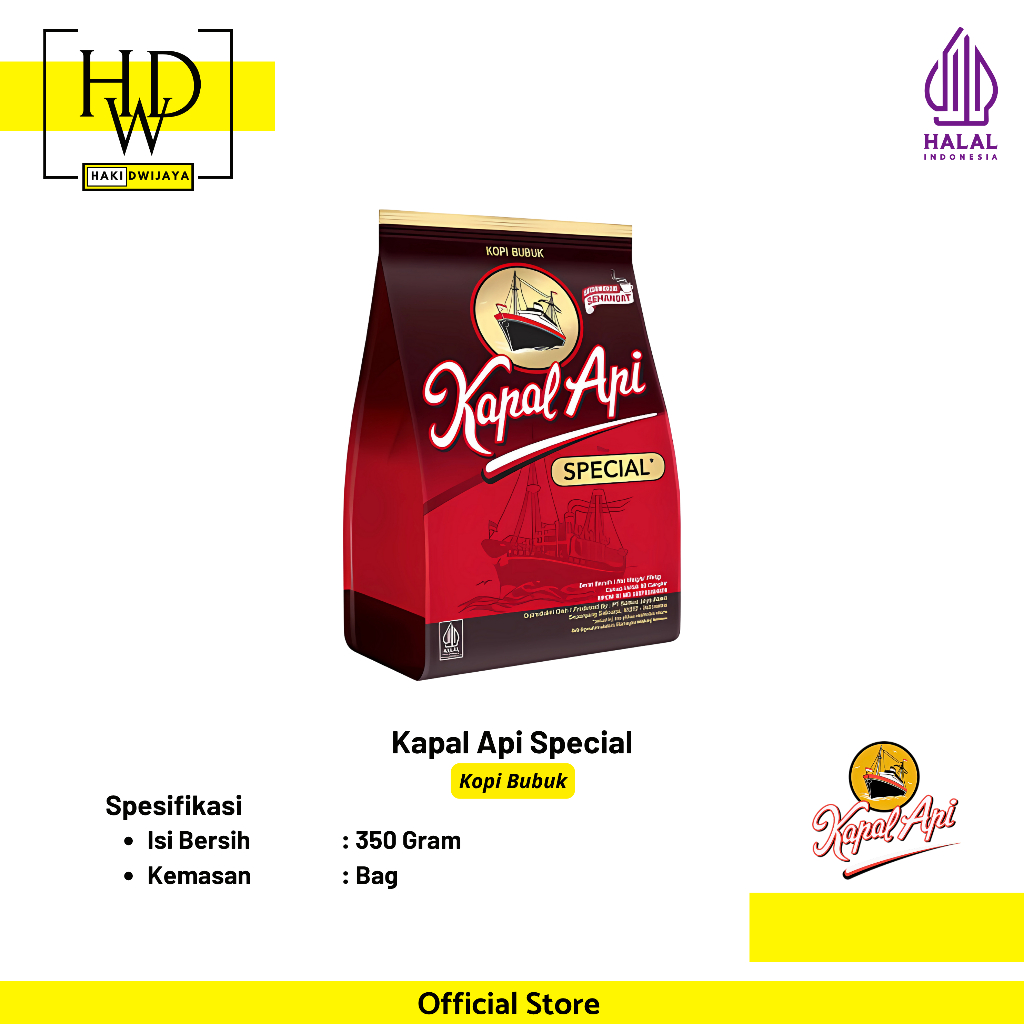 

[350 Gram] Kopi Kapal Api Special Merah / Kopi Hitam Bubuk