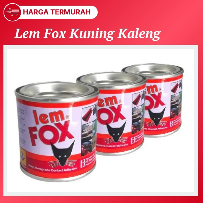

Lem Fox Kuning Kaleng Merah 70 Gram Lem Perekat Sepatu Kayu Serbaguna Lem FOX 70gr