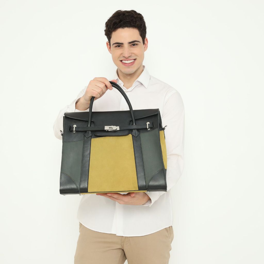 (MALIHA) Man Bag Wicker In Green