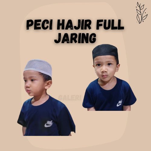 Peci Hajir Full jaring/Peci hajir full jaring/peci full jaring Anak sampai dewasa