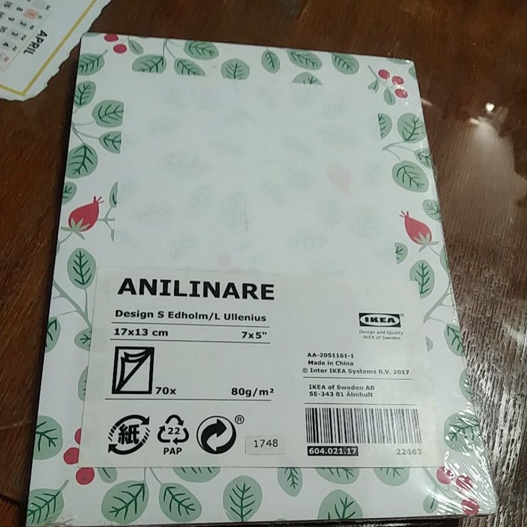 

Ikea memo pad note pad polos hiasan bunga 70pc 17x13cm