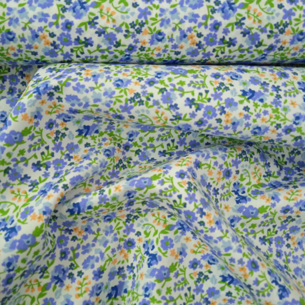 KAIN KATUN POPLINE PREMIUM IMPORT MOTIF BUNGA KECIL