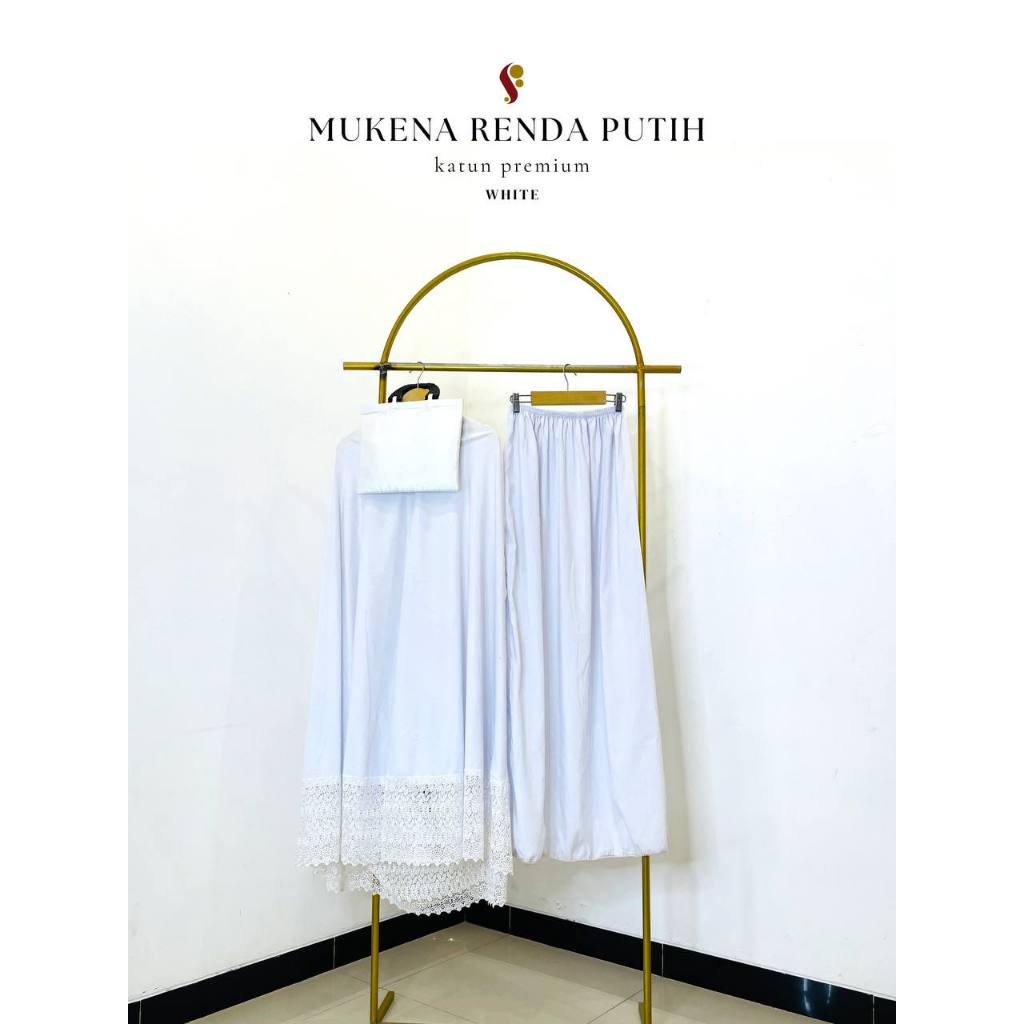 - MUKENA - MUKENA KATUN RENDA MIX PUTIH BAHAN KATUN ADEM UKURAN DEWASA