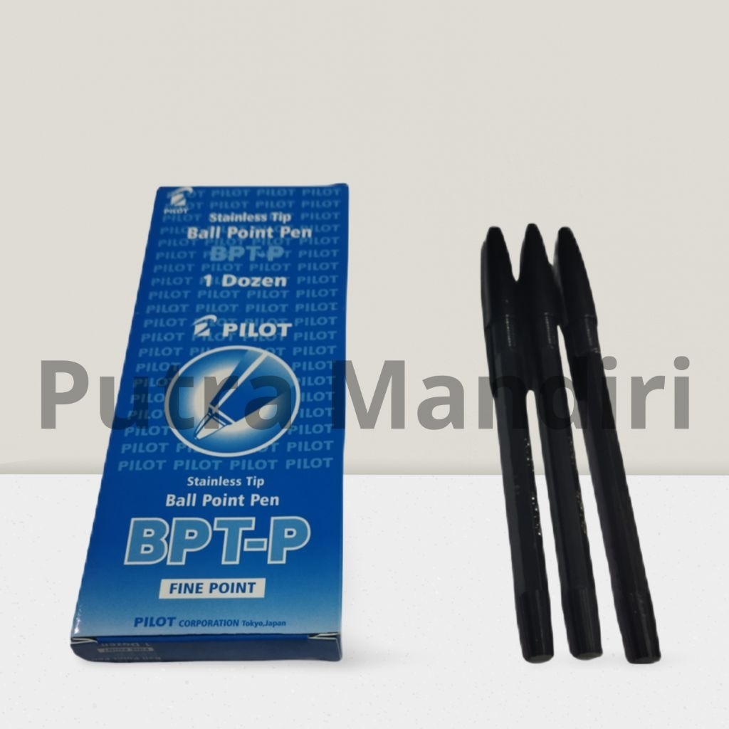 

Pulpen pilot, stainles tip ball point pen 1 pak(12pcs)