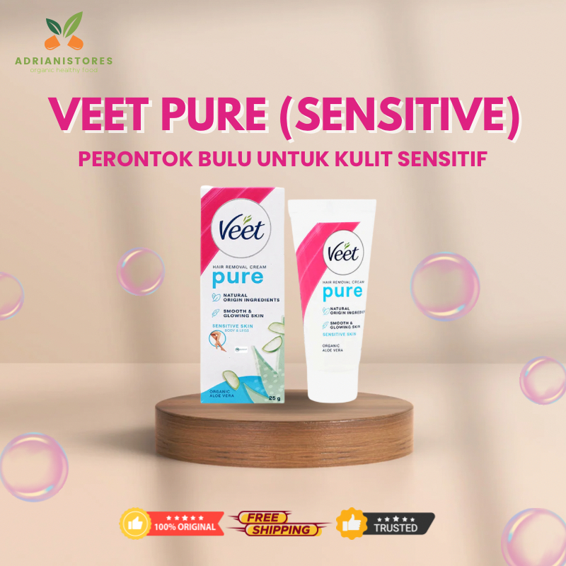 Veet Hair Removal Cream Sensitive Skin / Perontok Bulu Kulit Sensitive