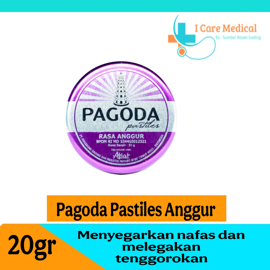 

Pagoda Pastiles Rasa Anggur 20 Gram - Permen Pelega Tenggorokan