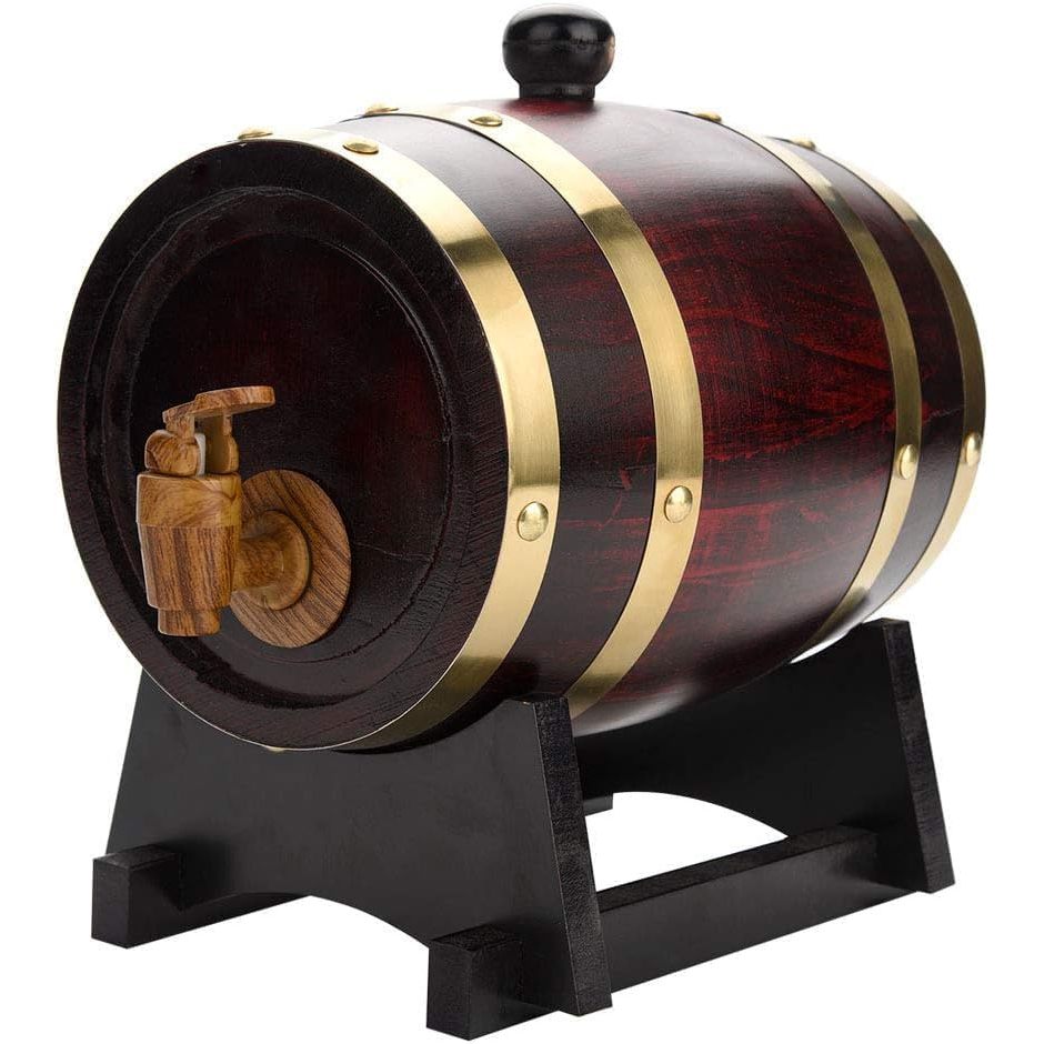 Tong Wine Barrel Klasik 3L 5L Oak Barrel Vintage Oak Wine Dispenser Tong Wine Premium Botol Unik Ton