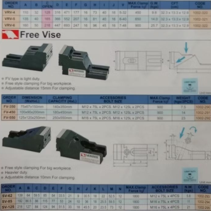 Vertex free vise sv-85