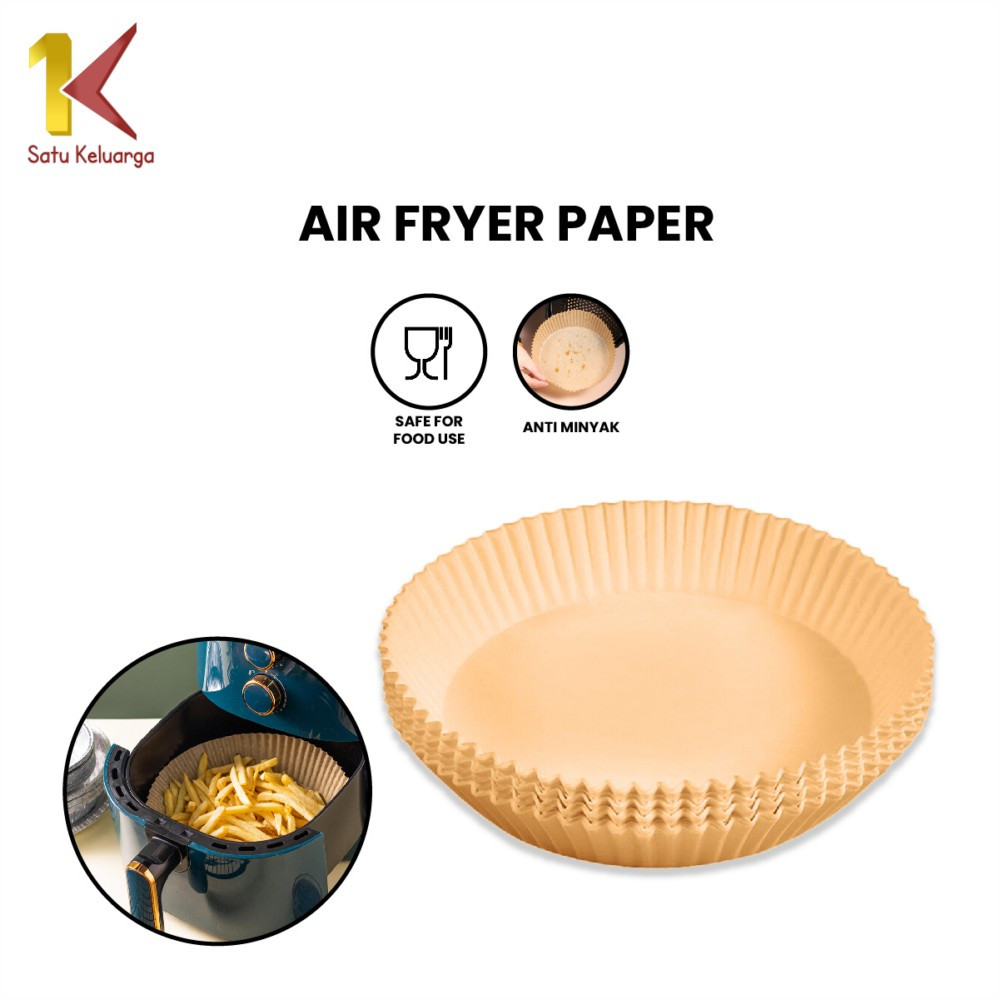 Satu Keluarga Kertas Air Fryer C840 Kertas Alas Airfryer Anti Lengket / Baking Paper Alas Tahan Miny