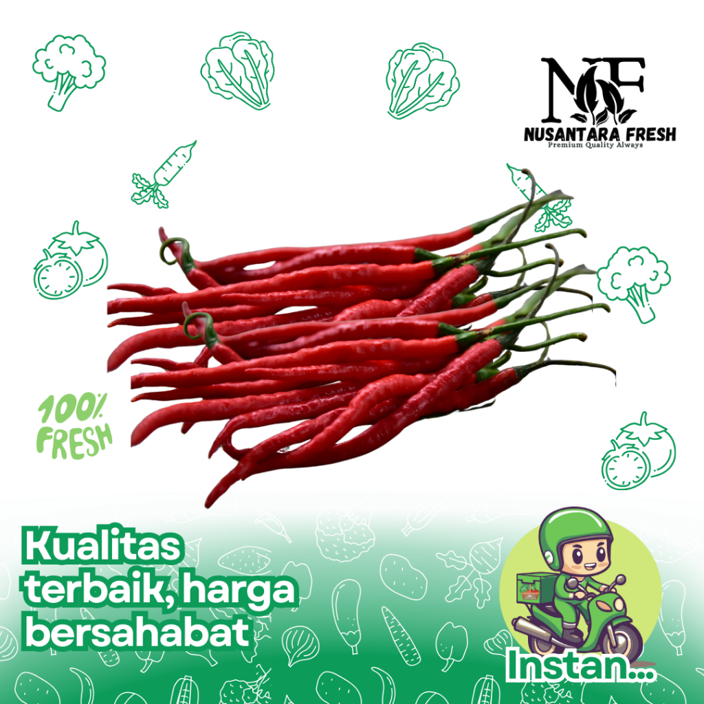 

Cabe Merah Keriting Segar - 250gr / 500gr / 1kg Sayur Nusantara Fresh Solo