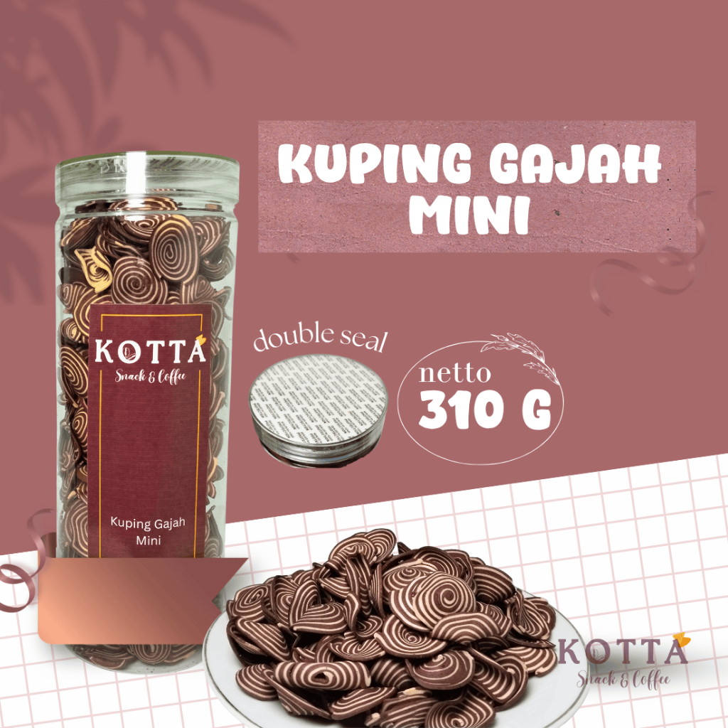 

Kuping Gajah Mini 310 gram | Kemasan Jar / Toples