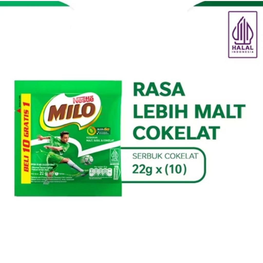 

Nestle Milo Activ Go Susu Bubuk Sachet 10 x 22 gr