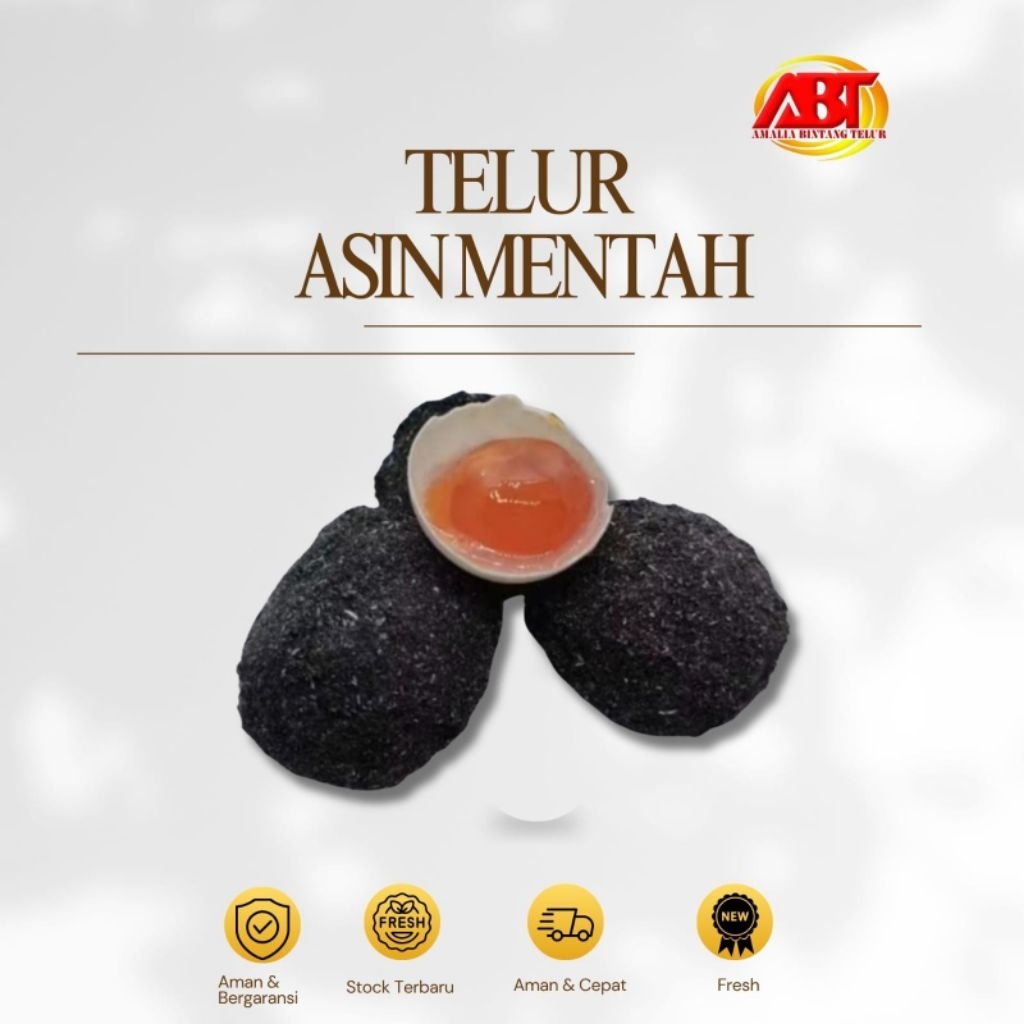 

ABT - TELUR ASIN MENTAH Belum di rebus atau Belum di kukus Lezat dan Bergizi (FRESH-AMAN-BERGARANSI)