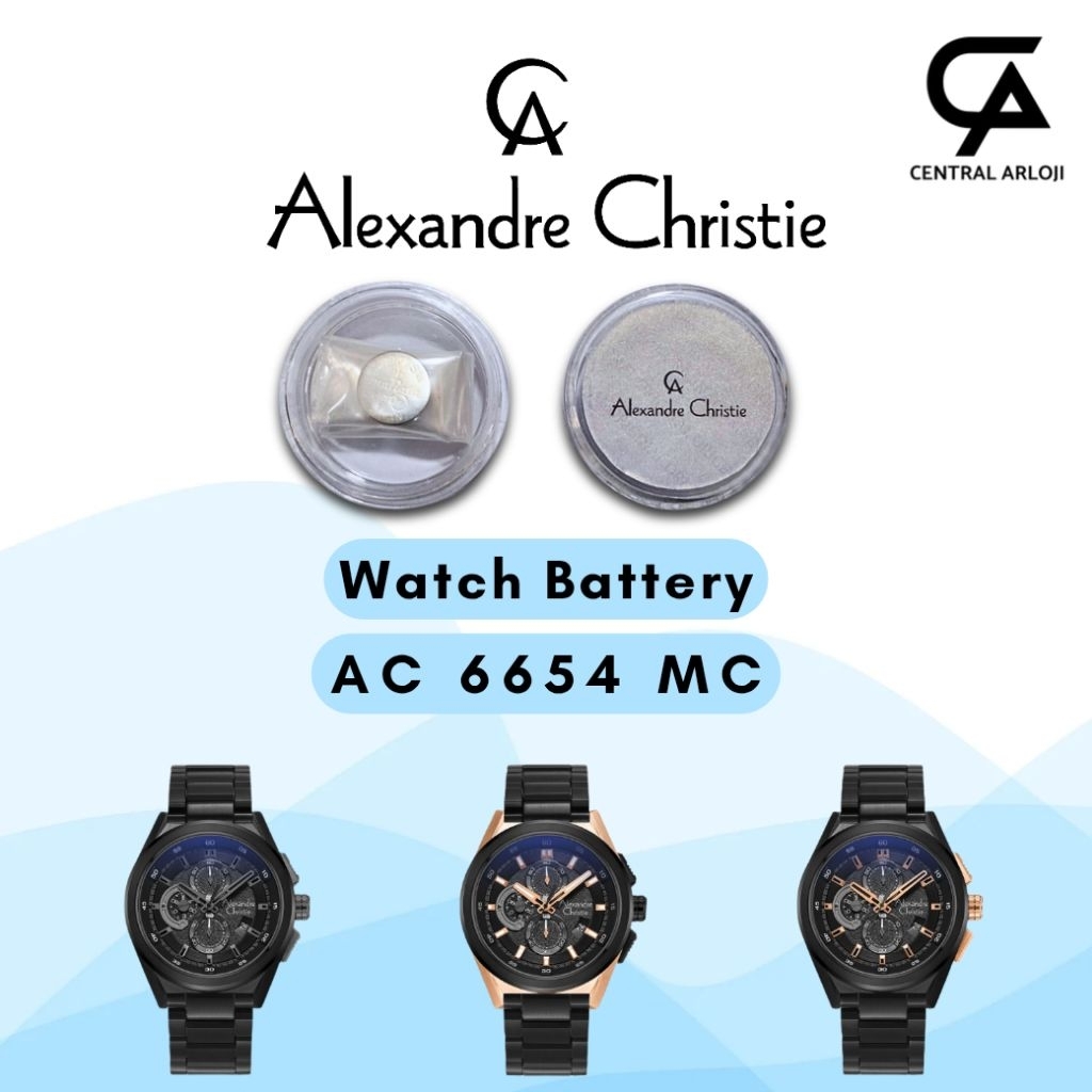 Baterai Jam Tangan Alexandre Christie 6654 MC Original