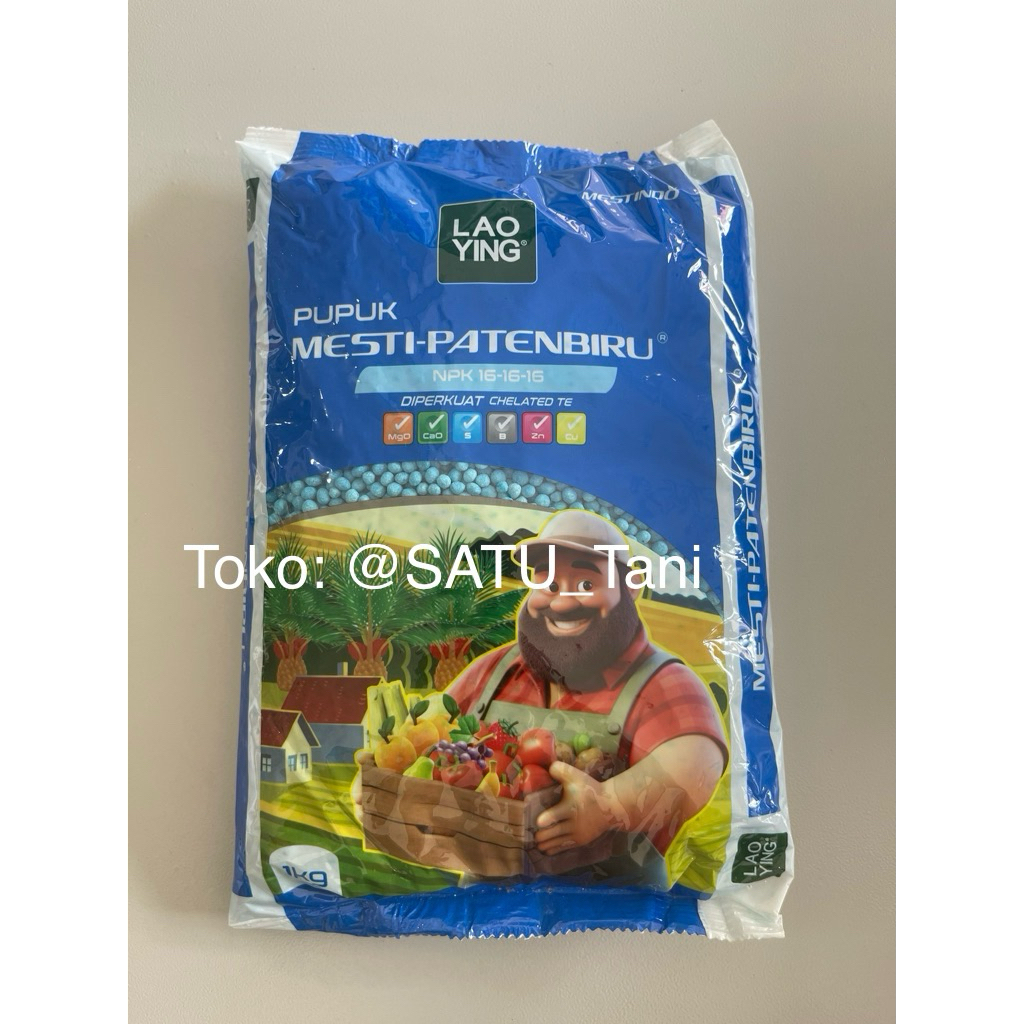 Pupuk NPK 16 16 16 Lao Ying kemasan 1kg Pupuk Lepngkap untuk semua jenis tanaman