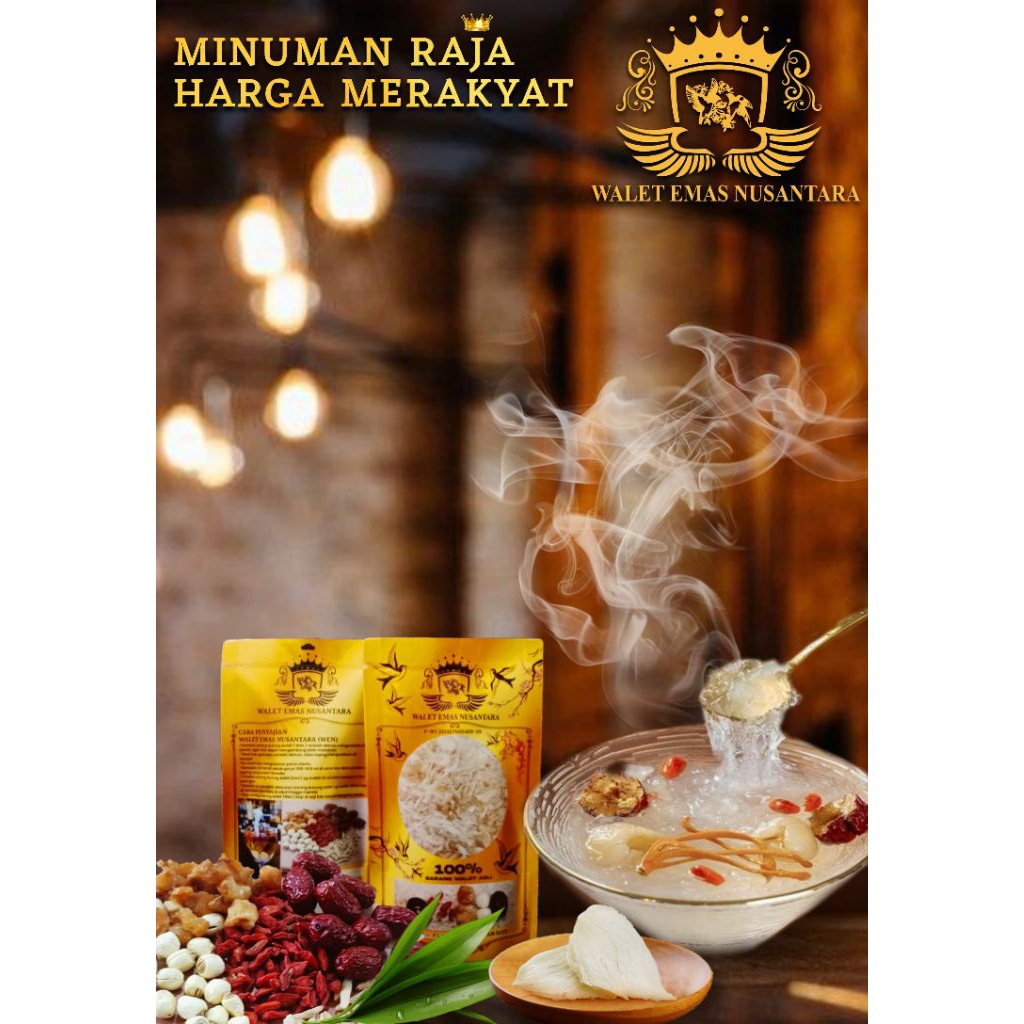 

WALET EMAS NUSANTARA Minuman Sarang Burung Walet Nusantara | Mnuman Sehat Burung Walet Asli 100% 1 Pcs