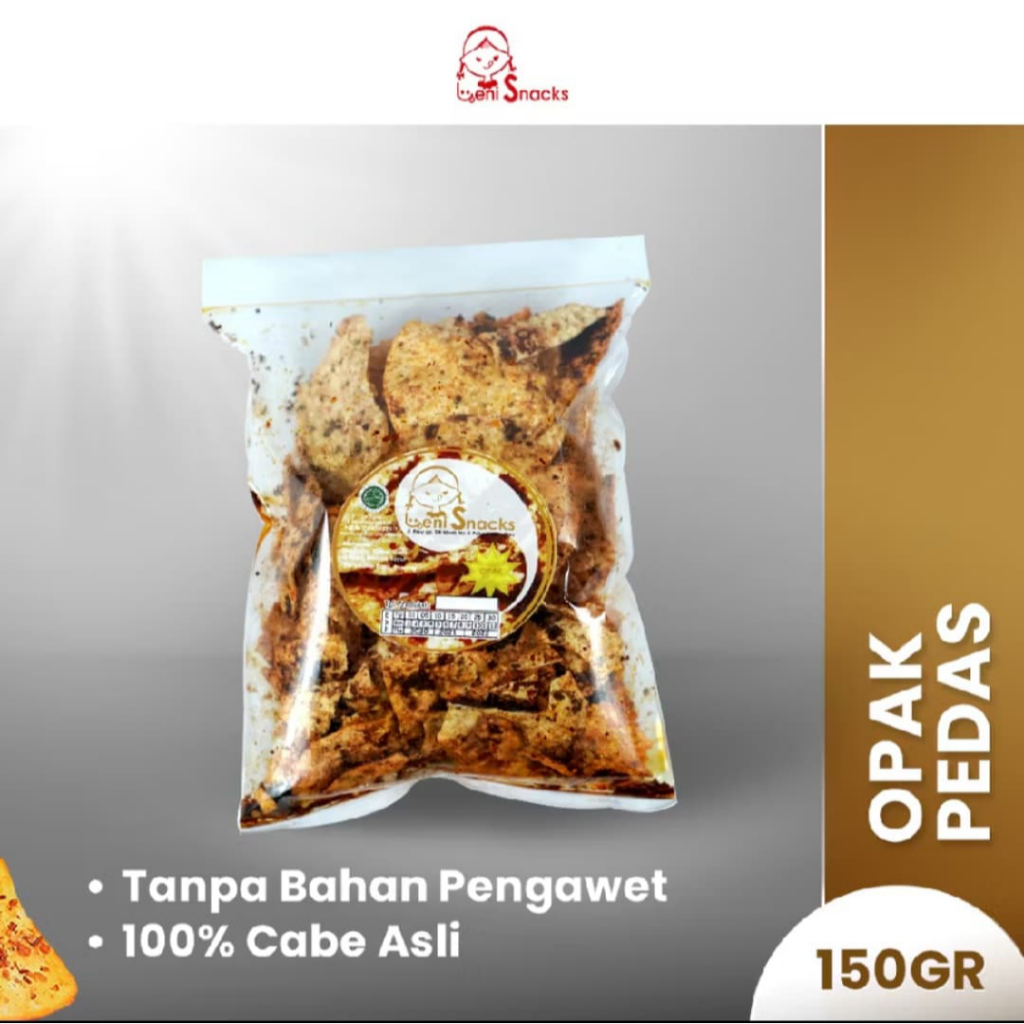 

Leni Snacks Keripik Singkong Opak Pedas 150g Cemilan Jadul Enak Garing Renyah Crispy Pedas Bubuk Gurih Original Halal