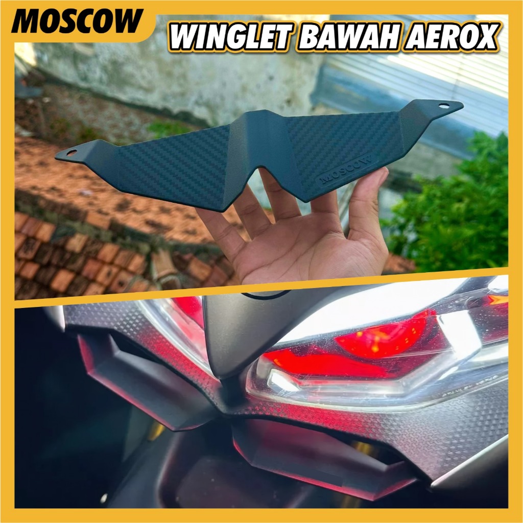 WINGLET NEW AEROX 155 2020 2021 2022 2023 2024 BAHAN PLASTIK ABS ORIGINAL MOSCOW WINGLET AEROX 155 C