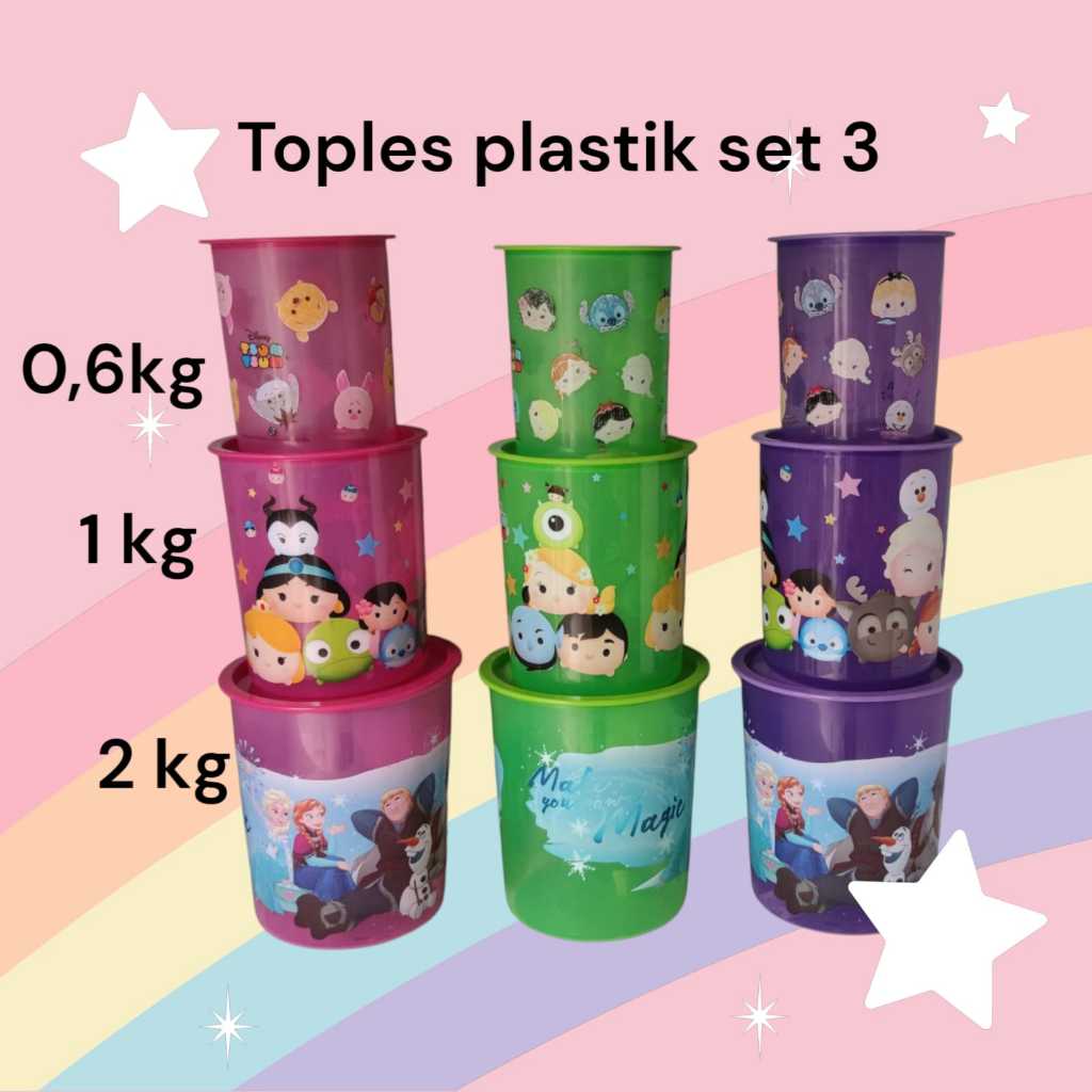 Toples plastik set 3 / Calista / Plastik
