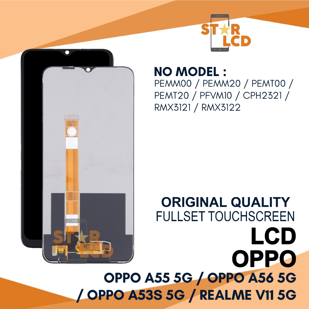 Grosir LCD Oppo A55 5G / LCD Oppo A56 5G / LCD Oppo A53S 5G / LCD Realme V11 5G -Fullset TouchScreen