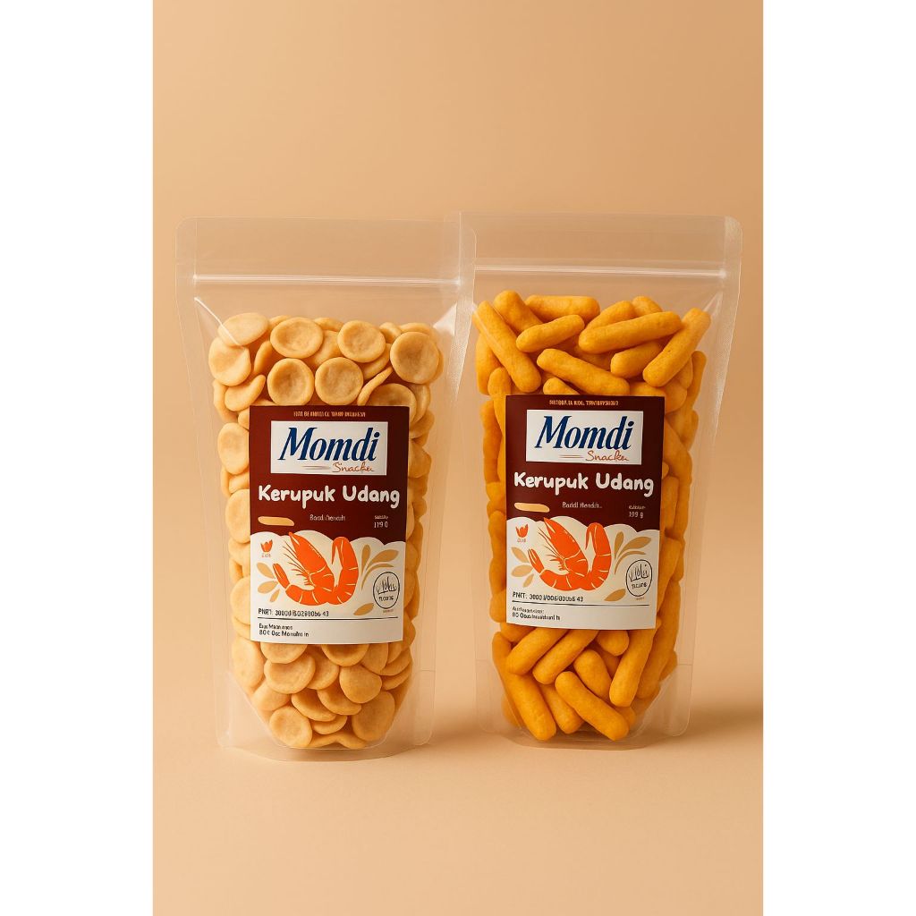 

KERUPUK UDANG MOMDI SNACKIES GURIH ENAK 155G