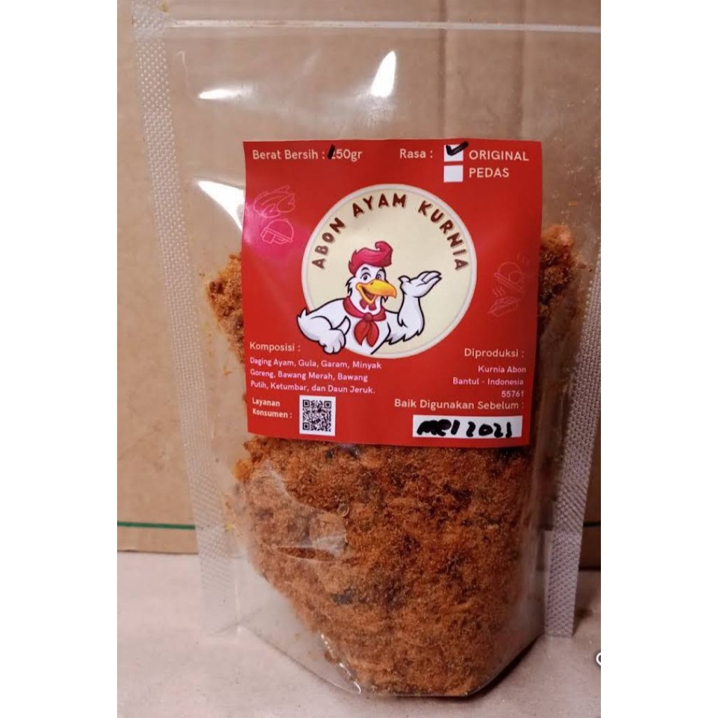 

Abon Ayam Origonal Kurnia Lezat Gurih 250 gr
