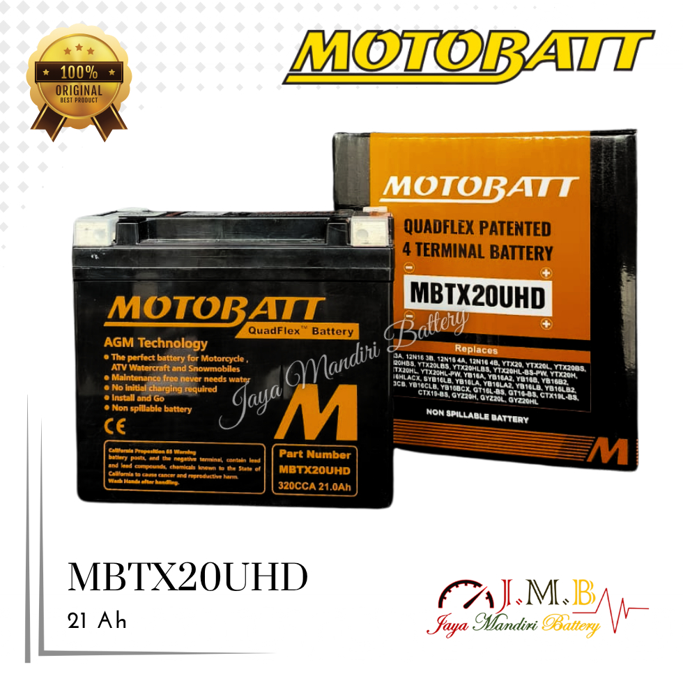 Aki motobatt MBTX20UHD AKI MOTOR HARLEY DAVIDSON FAT BOY MBTX20UHD MOTOBATT AKI KERING GEL