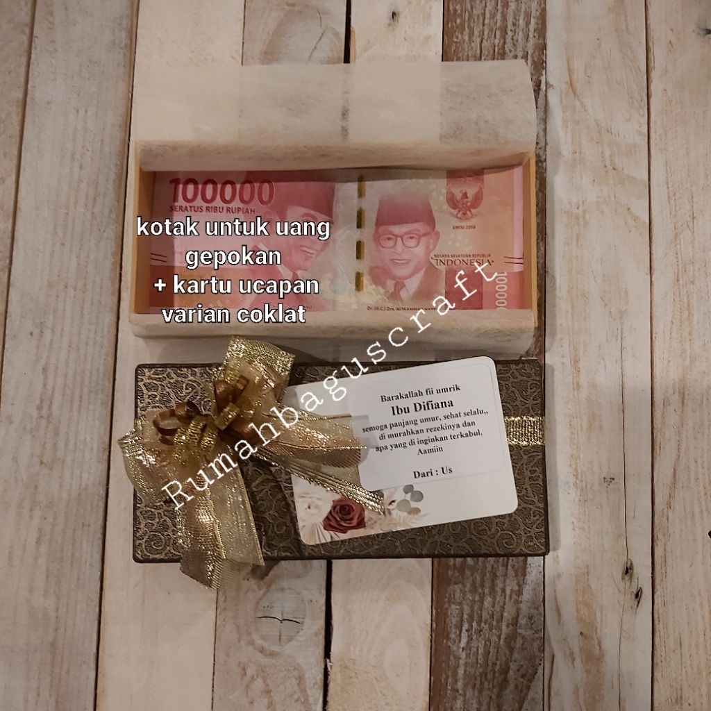 

kotak kado untuk menaruh uang gepokan