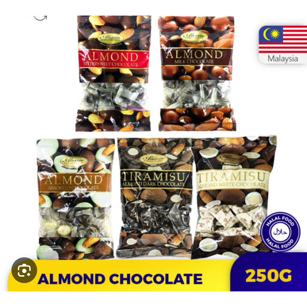 

READY STOCK Alessio Almond Chocolate, Dark,Tiramisu Dark/White, Bittersweet Coklat Malaysia