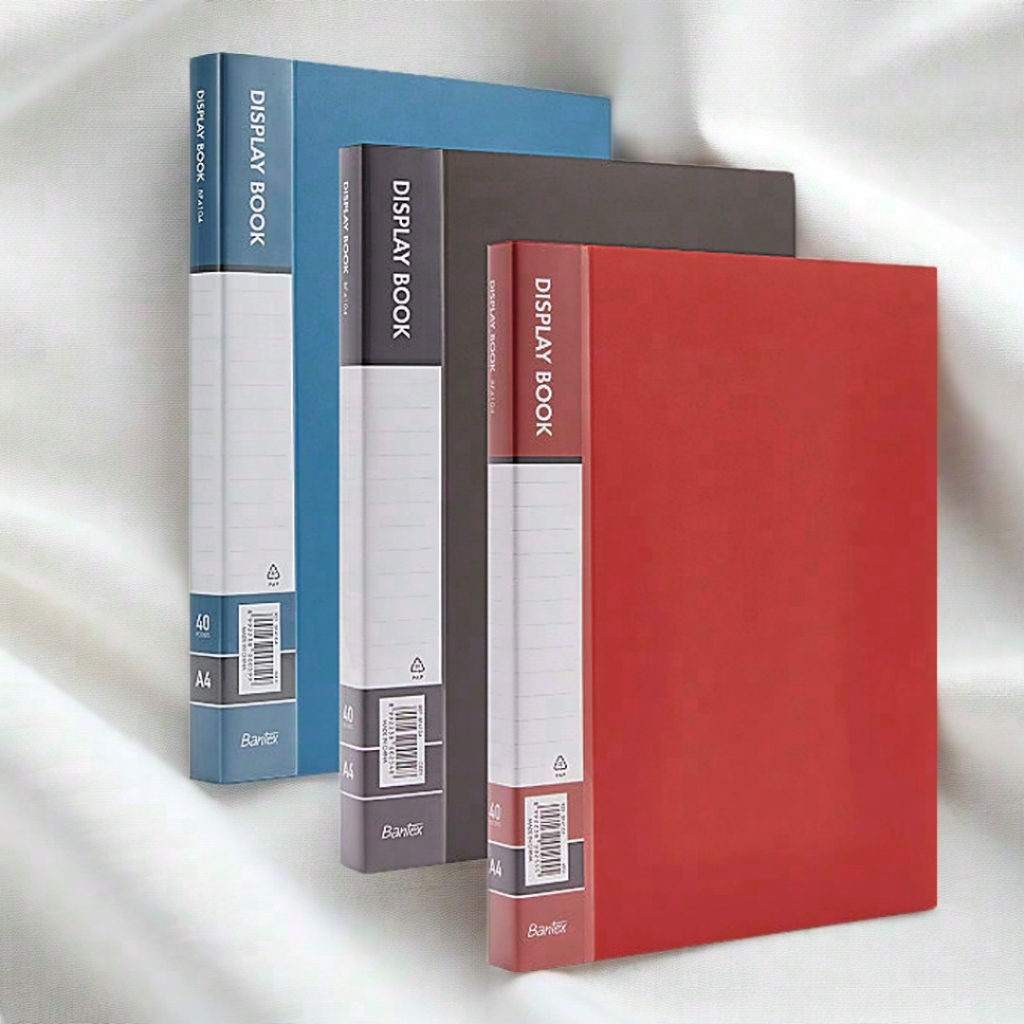 

[Pelangi Stationery] Bantex Display Book / Clear Holder A4 40 Pocket Bahan PP Anti-Static Warna Klasik BF4104