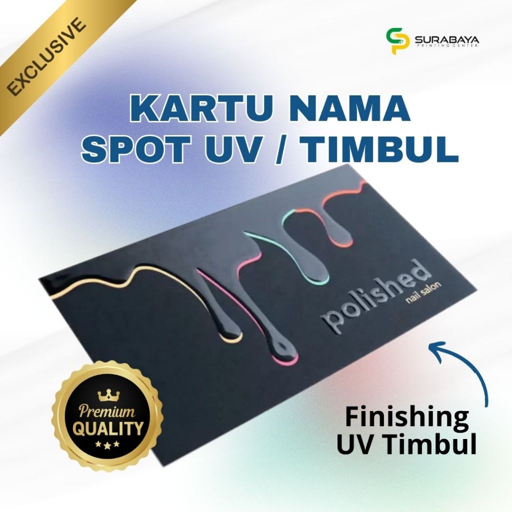 

Kartu Nama SPOT UV Kartu Nama Timbul PREMIUM ANTI AIR ANTI finishing doff Tinta Uv Custom Cutting Isi 100 Pcs