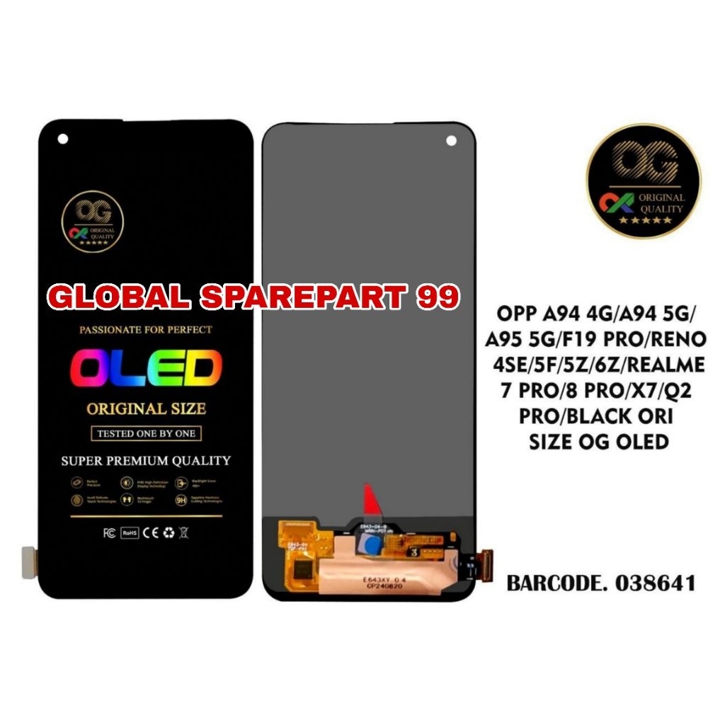 LCD OPPO A94 4G / OPPO A94 5G / OPPO A95 5G (BISA FINGERPRINT) OPPO F19 PRO / OPPO RENO 4SE / RENO 5