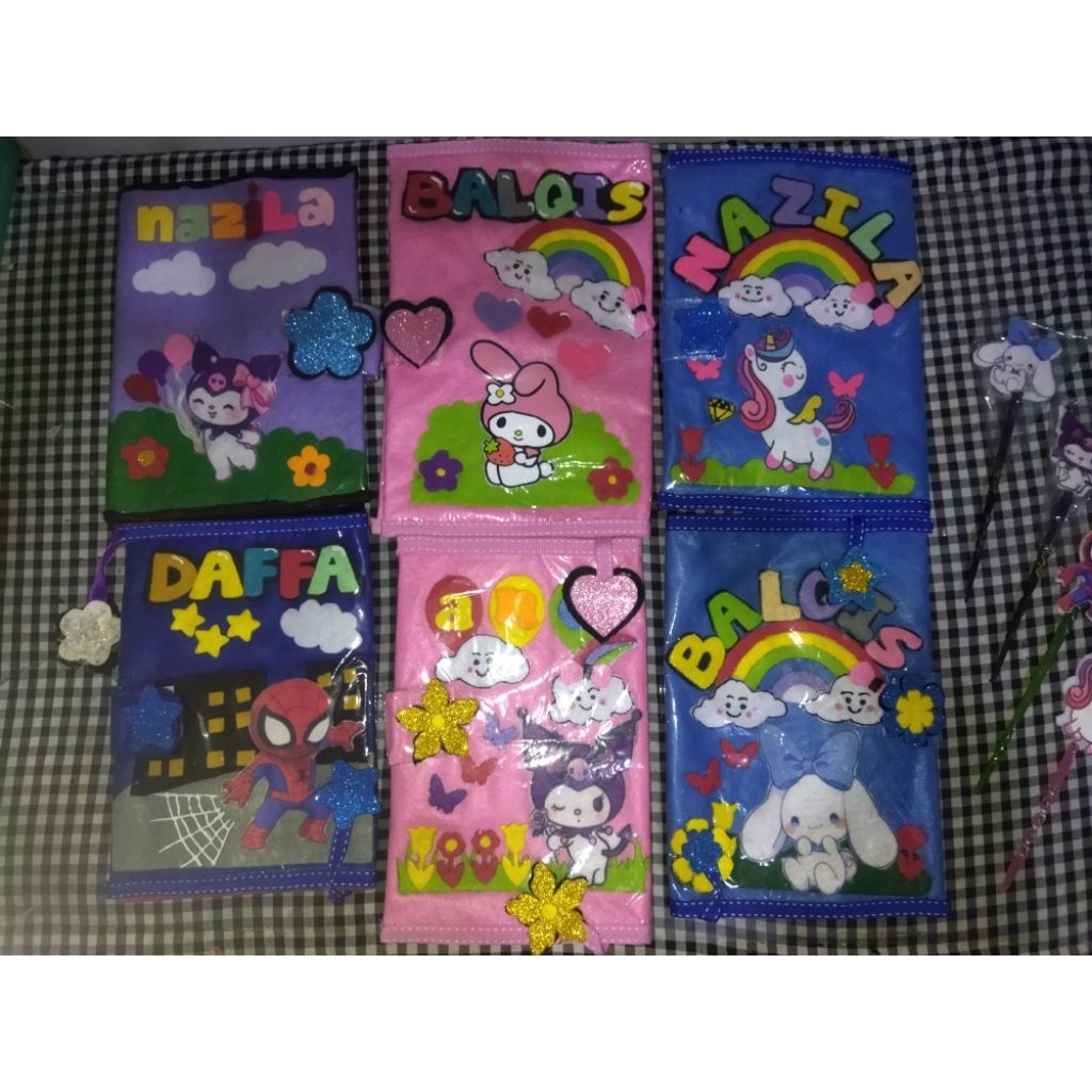 

Sampul iqro kain flanel Qiroati, Buku Prestasi, Ummi