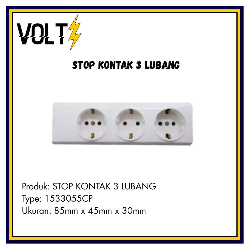 STOP KONTAK 3 LUBANG COLOKAN 3 (TIGA) STOP KONTAK SERI