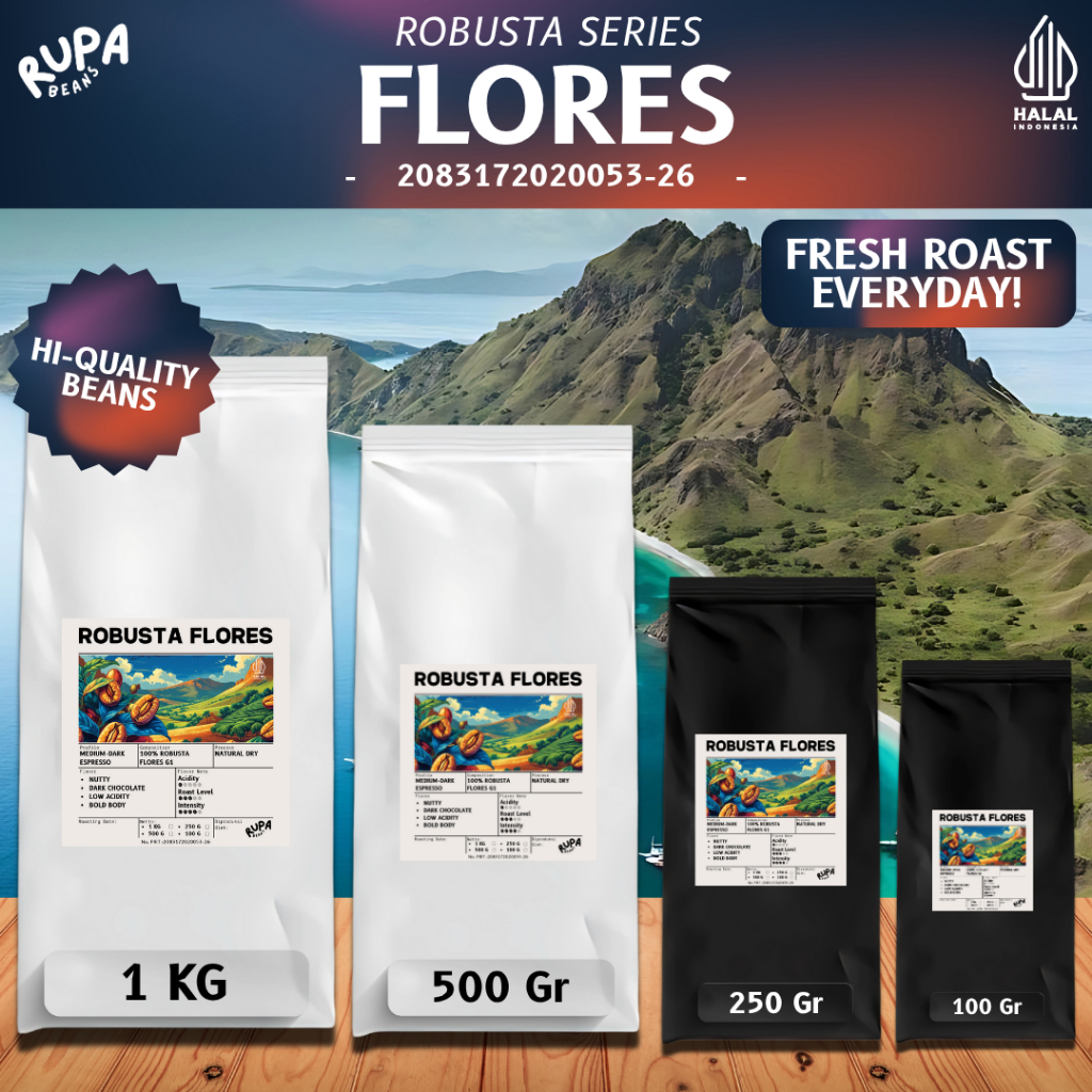

Biji Kopi 100% Robusta Flores by RupaBeans BEST PRICE