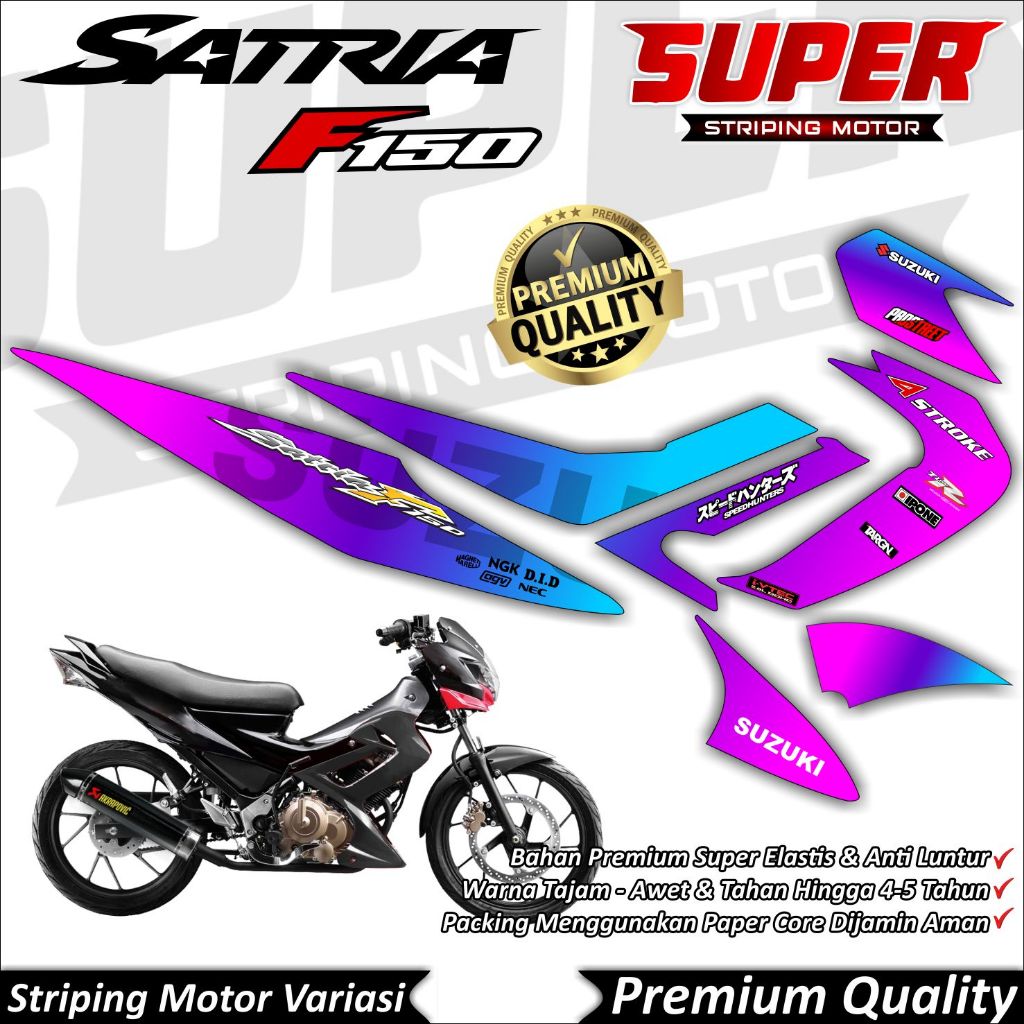 Stiker Satria FU Barong Anti Luntur keren Striping Satria FU Barong Striping Suzuki Satria FU Barong