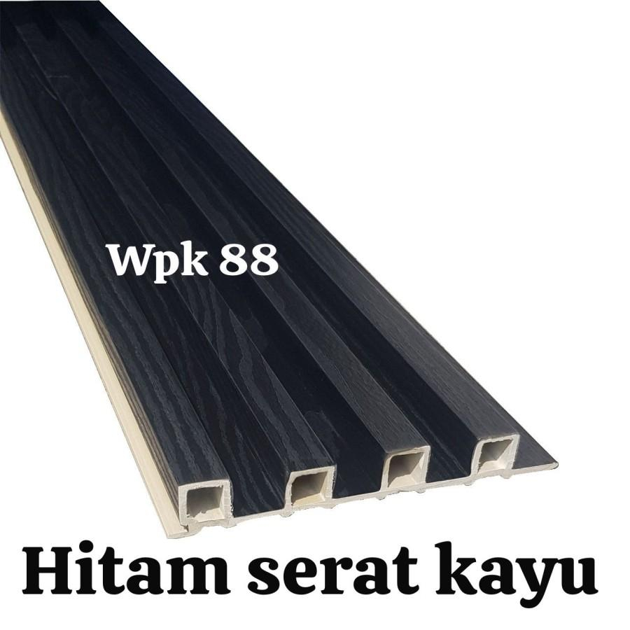 WPC HITAM SERAT KAYU WALLPANEL WPC