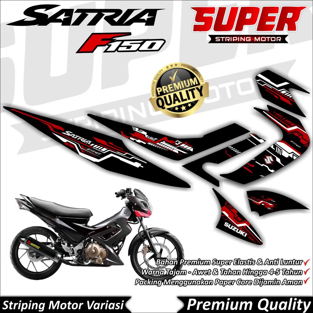 Stiker Satria FU Barong Anti Luntur keren Striping Satria FU Barong Striping Suzuki Satria FU Barong
