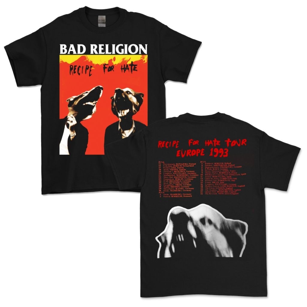 kaos band vintage bad religion recipe for hate