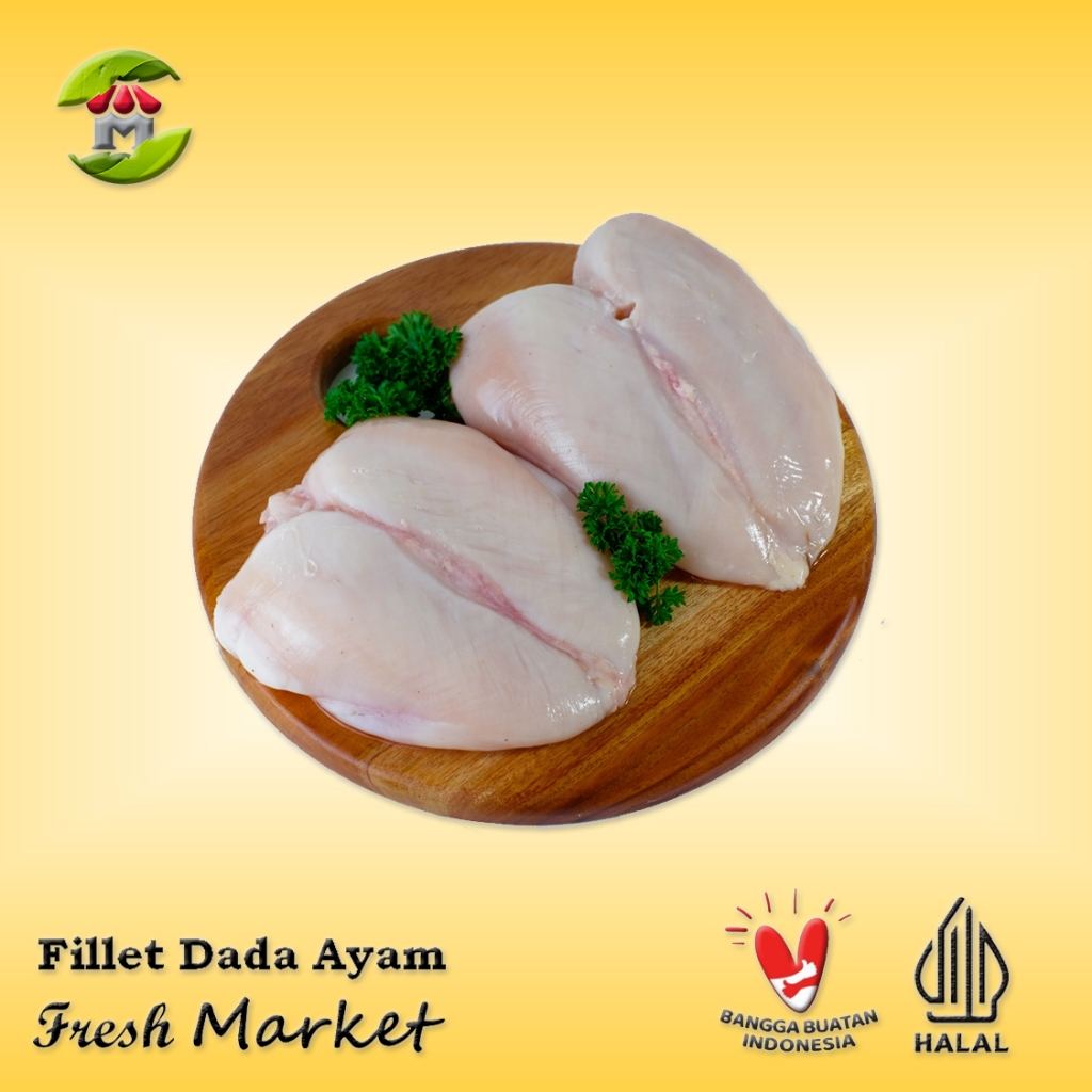 

[JAKBAR] Boneless Fillet Dada Ayam Tanpa Kulit Pack 970gr - 1kg