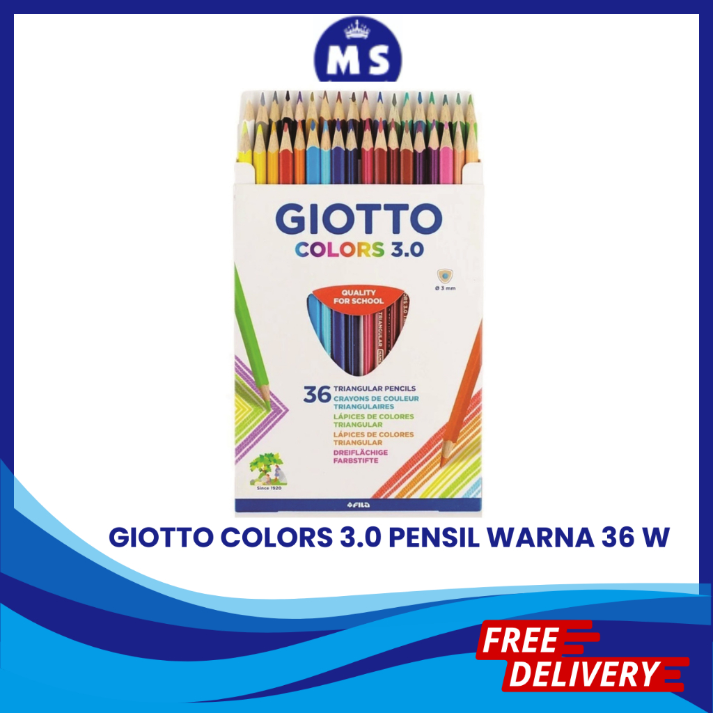 

GIOTTO COLORS 3.0 PENSIL WARNA 36 W