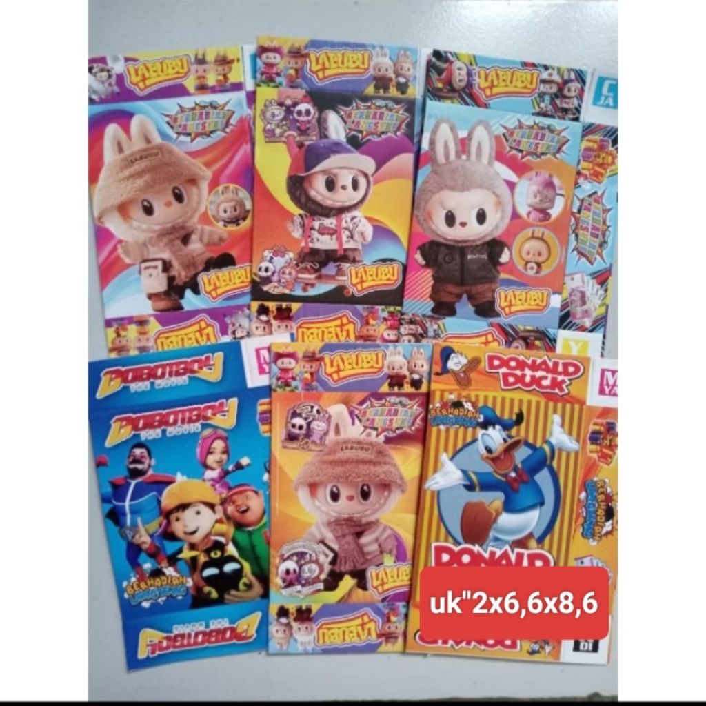 

200pcs KOTAK KADO.KARAKTER ( kosongan ) uk'2x6,6x8,6