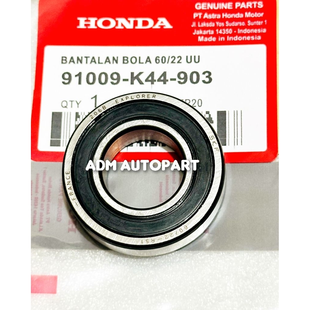 Bearing laher Roda Belakang K44 60/22 Beat Pop Beat esp Beat street Scoopy esp, Original