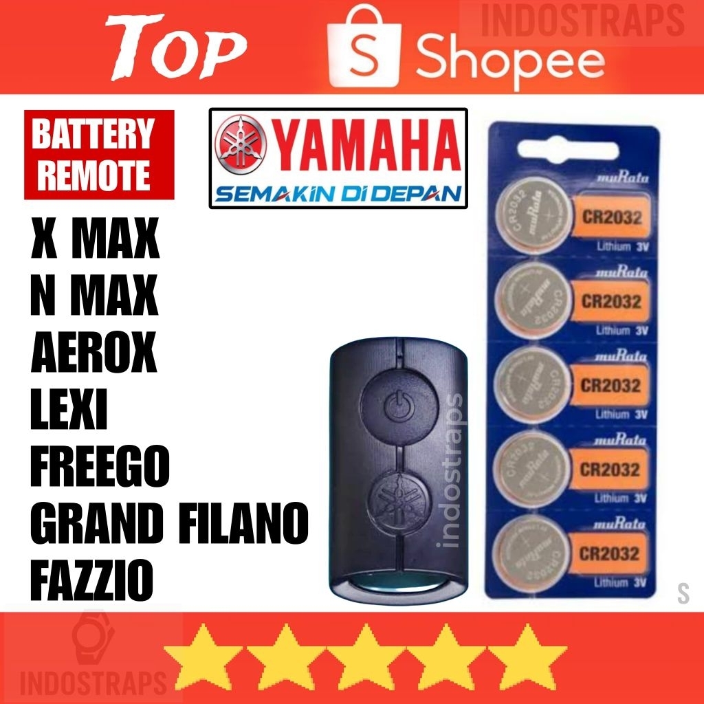 Baterai Remote Motor yamaha NMAX AEROX LEXI XMAX FAZZIO FILANO Batre Remote Kayless Yamaha Remote mo