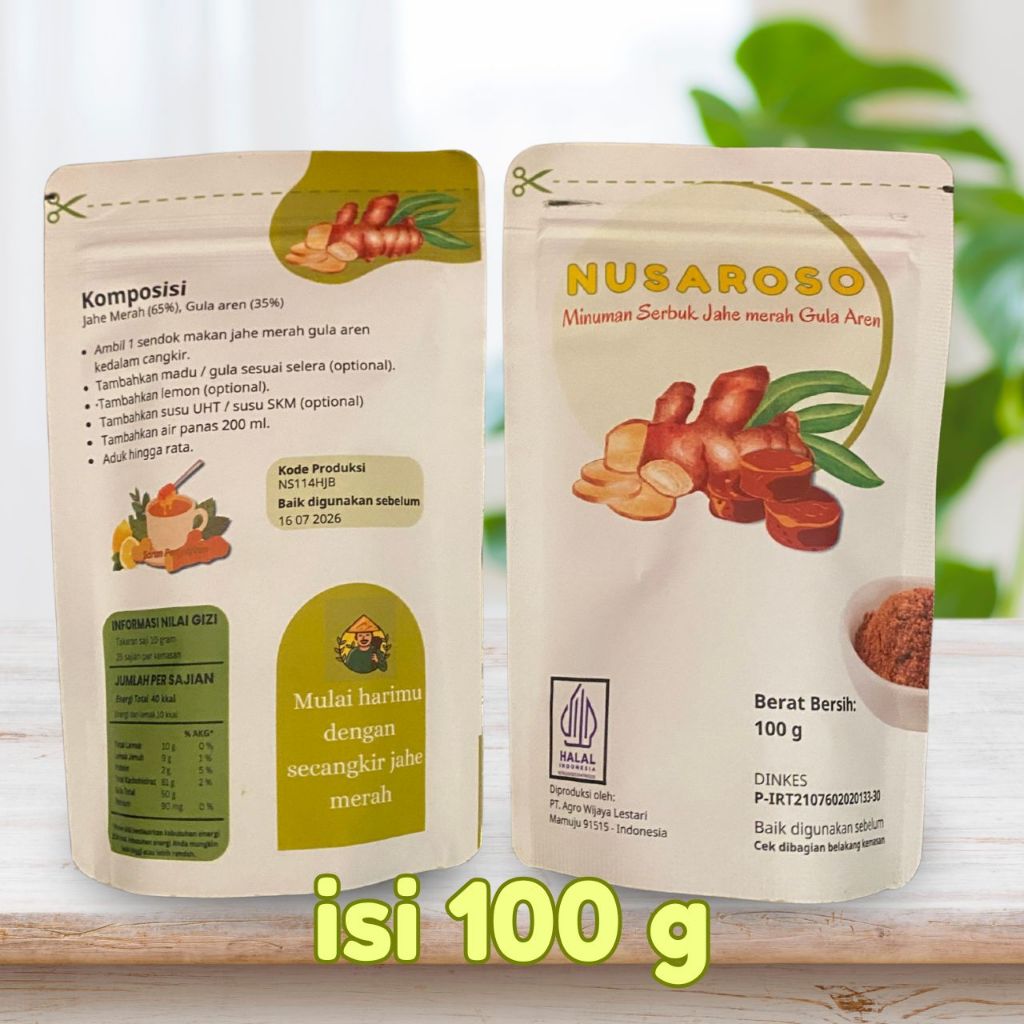 

Jahe Merah Gula Aren 100g