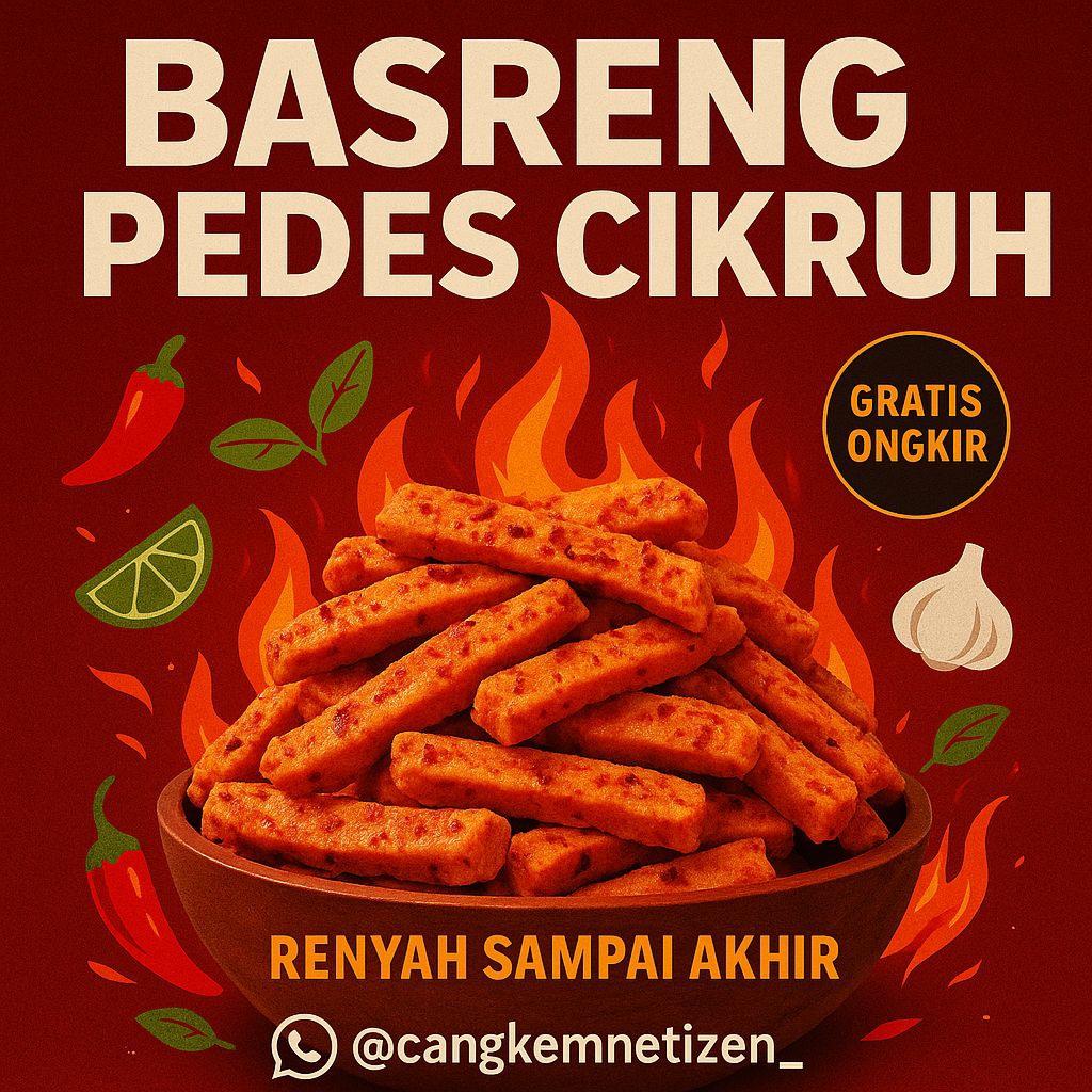 

Basreng Cikruh 450 Gram Pedas daun jeruk | kemasan ekonomis gurih pedas nikmat