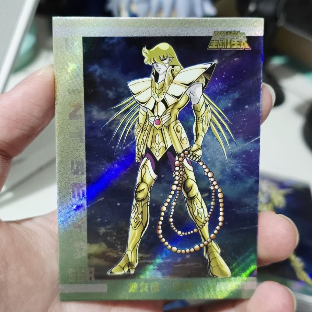 Virgo Shaka Kartu TCG CCG Saint Seiya Collectible SSR Tebal Card Hologram